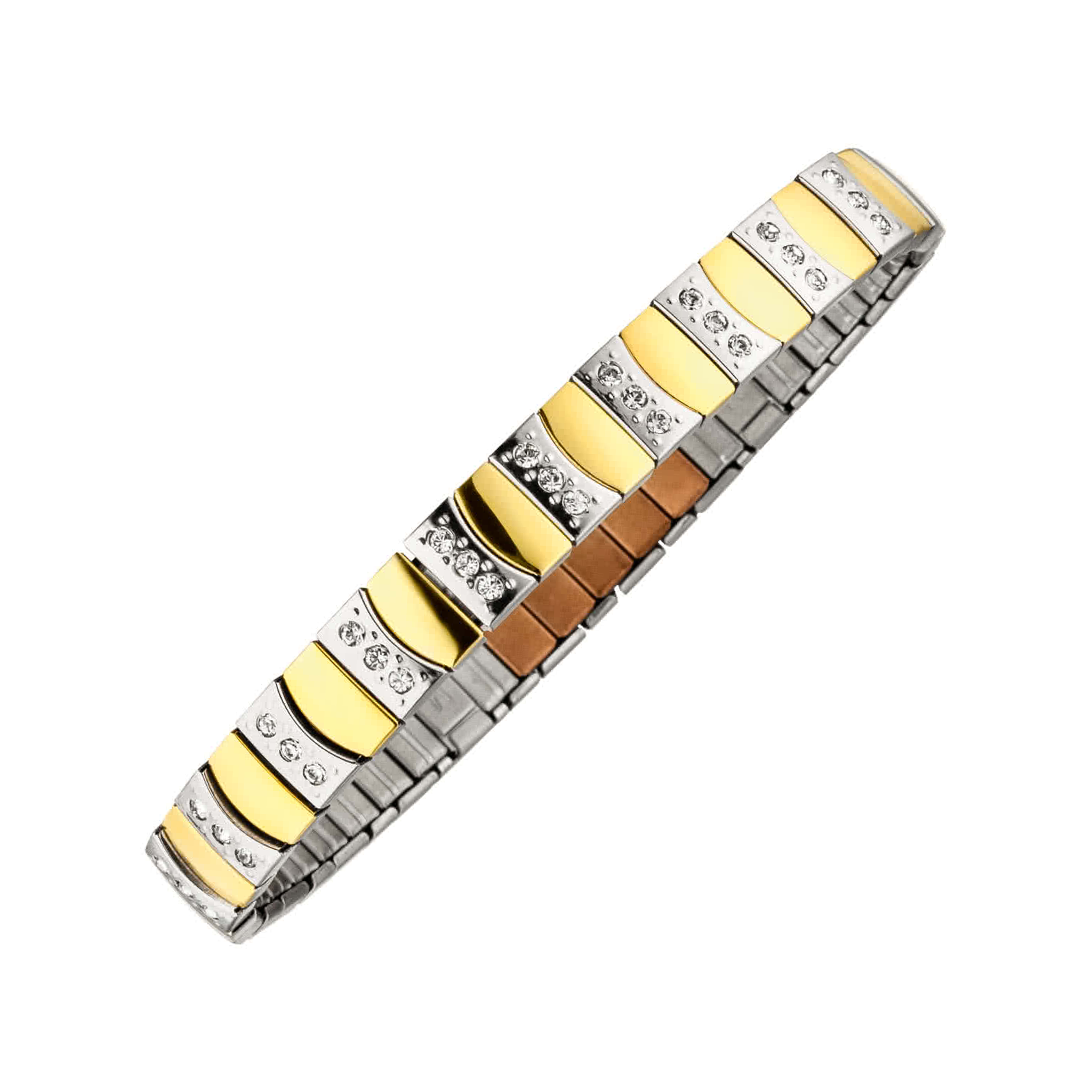 Flexi-Armband Bicolor-Design Zirkonia