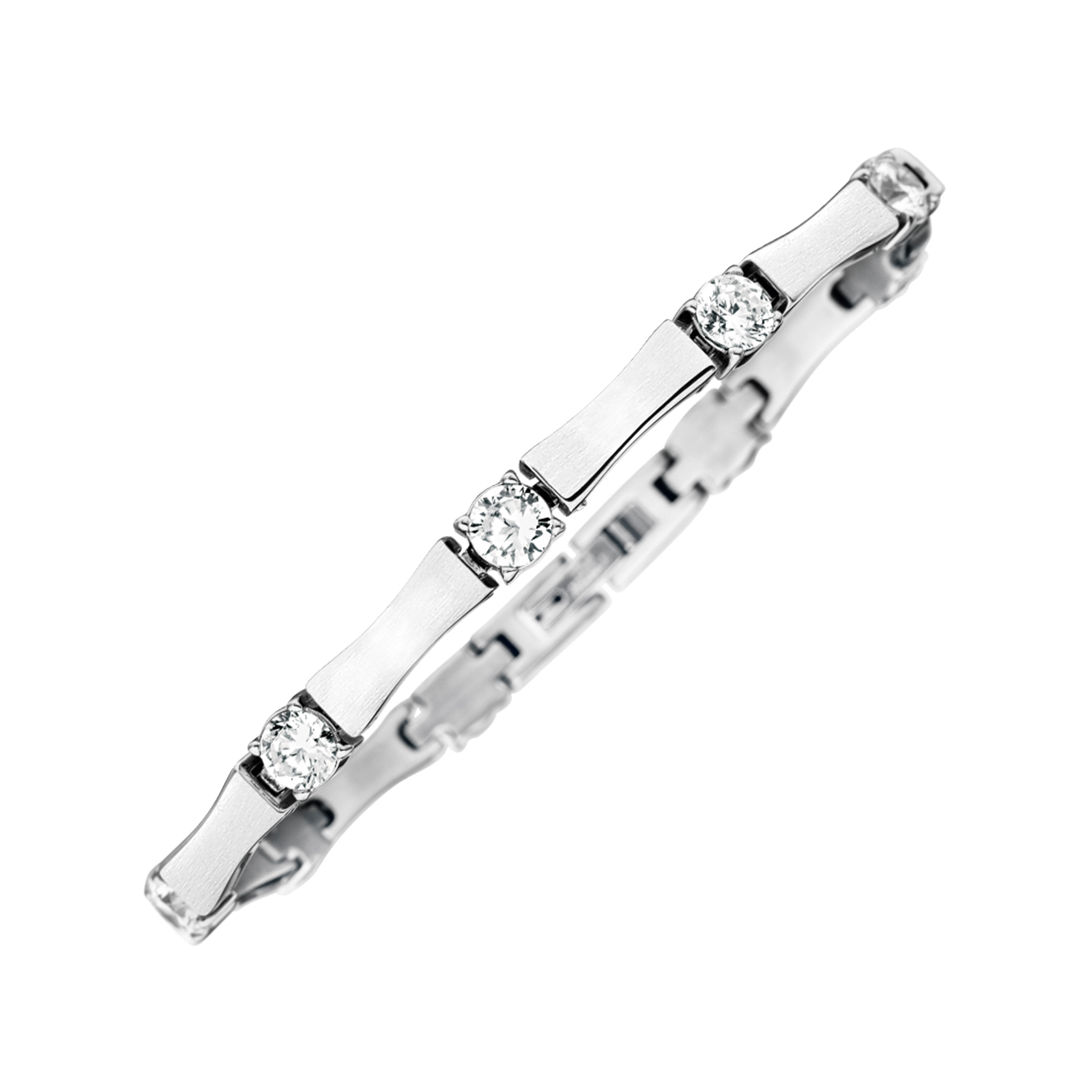 Gliederarmband mit Magneten und Zirkonia