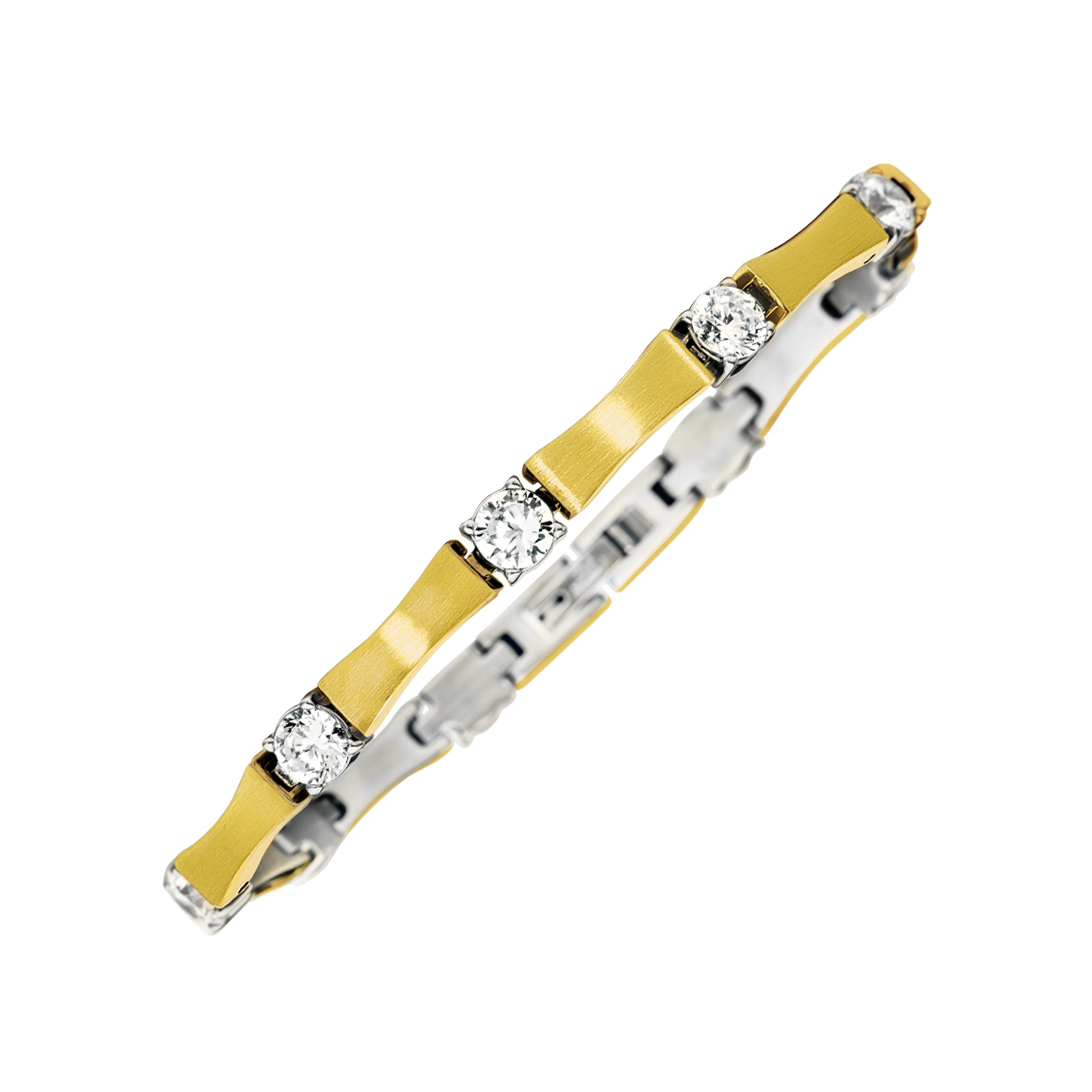 Gliederarmband mit Magneten und Zirkonia