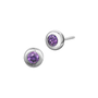 Ohrstecker mit Zirkonia amethystfarben