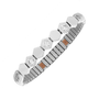 Flexi-Armband Honeycomb silber