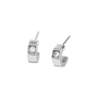 Ohrringe Creolen Cube silber