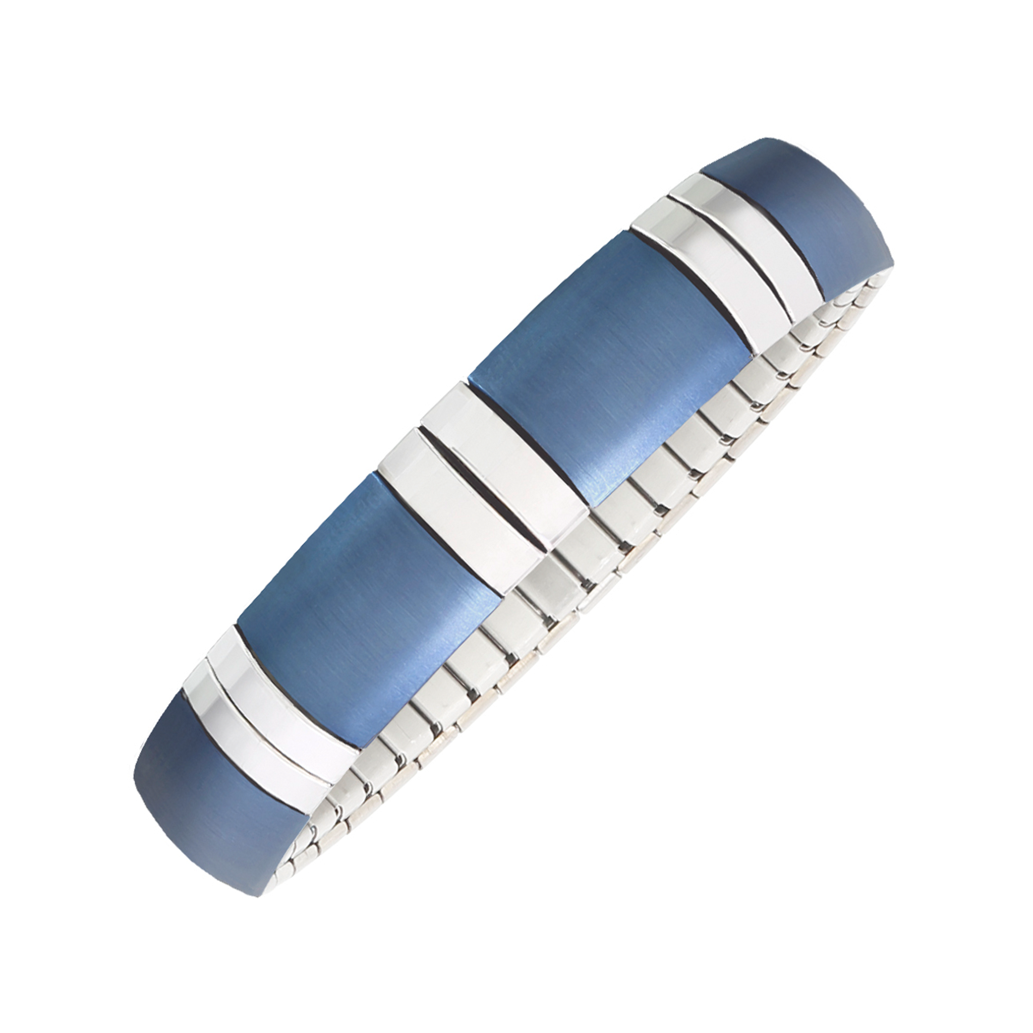 Flexi-Armband blau silber