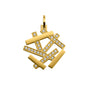 Anhänger Geometric Sparkle – Gold