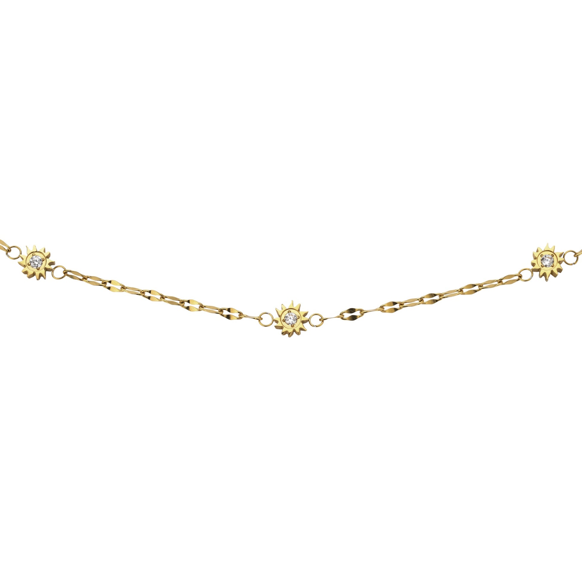 Magnetfußkette gold