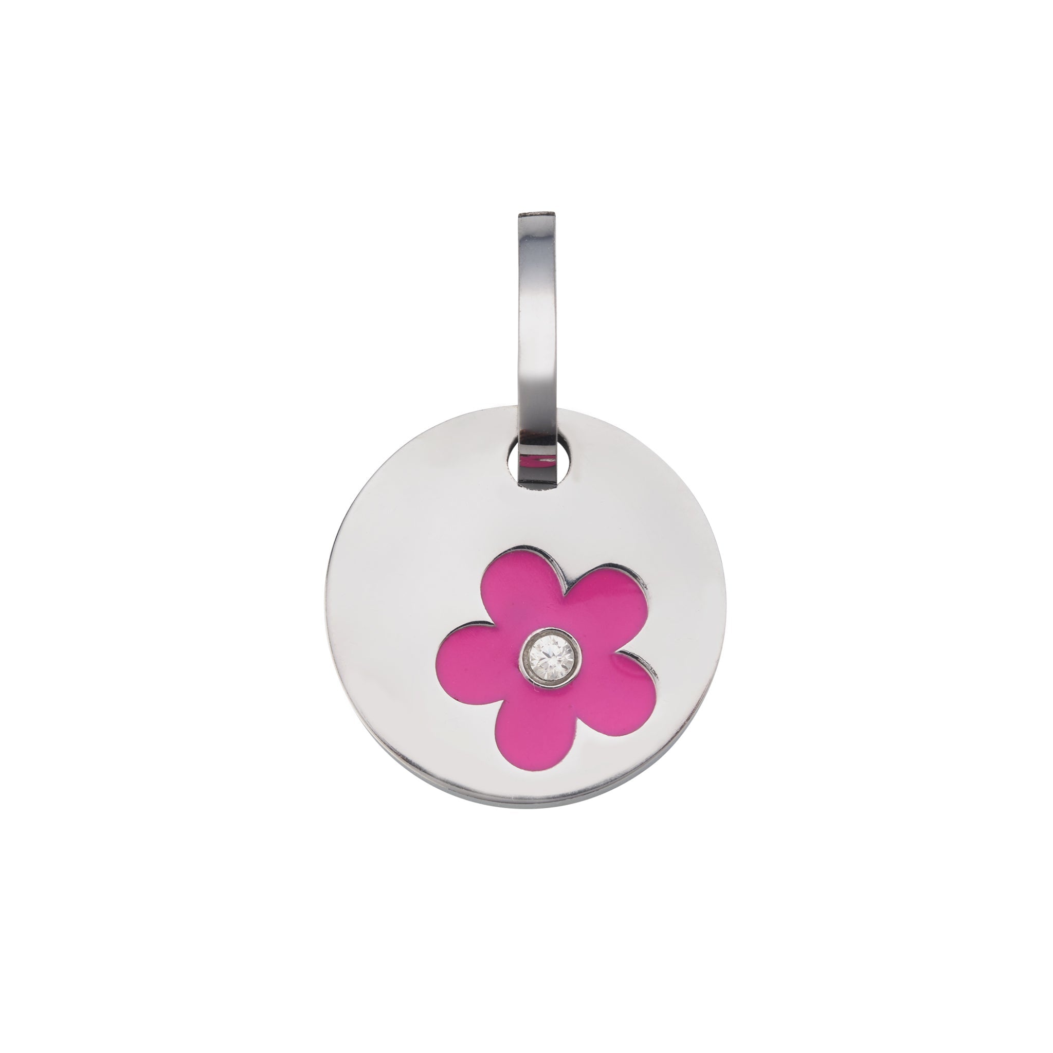 Kinder-Kettenanhänger Blume – Pink