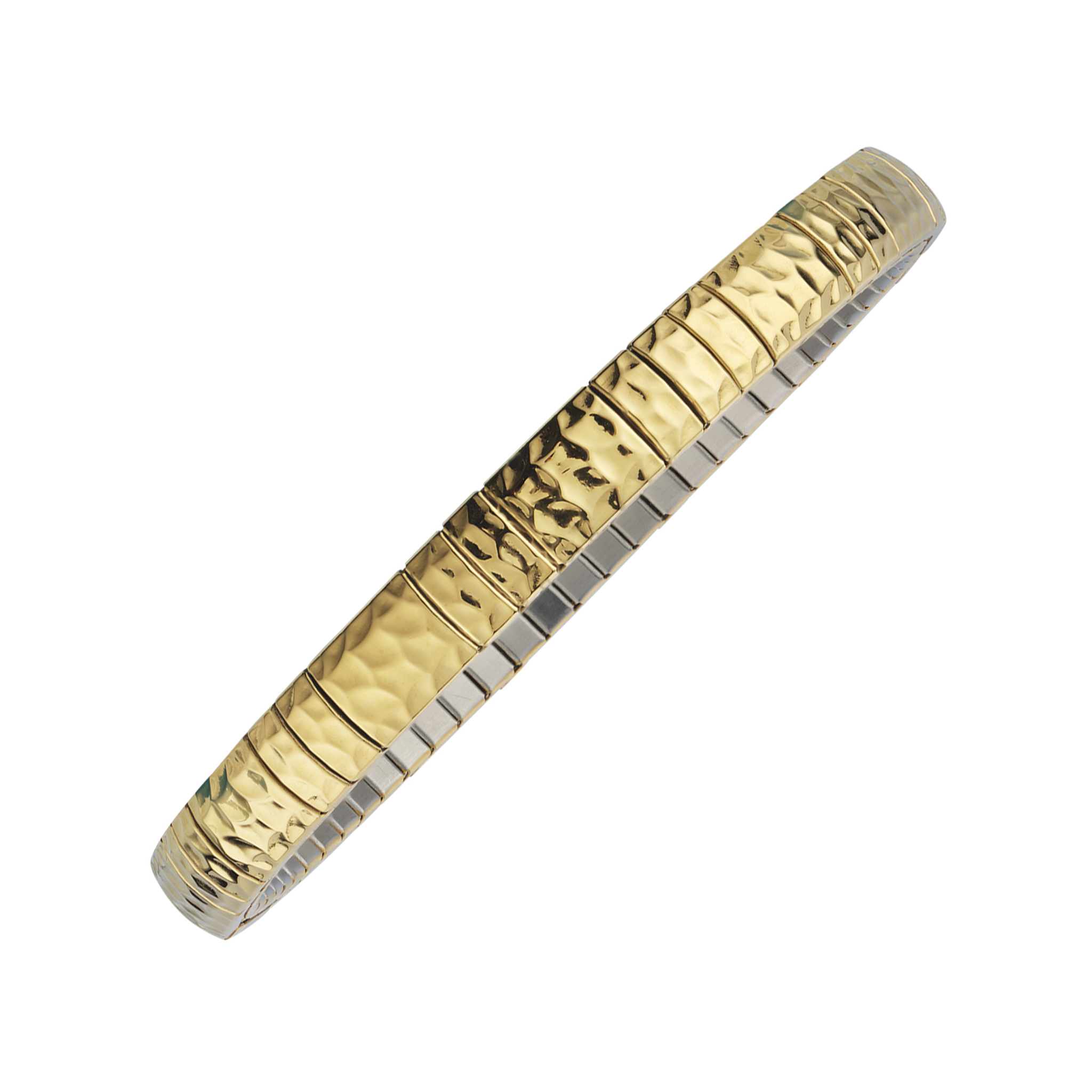 Flexi-Armband Hammered Elegance – Gold
