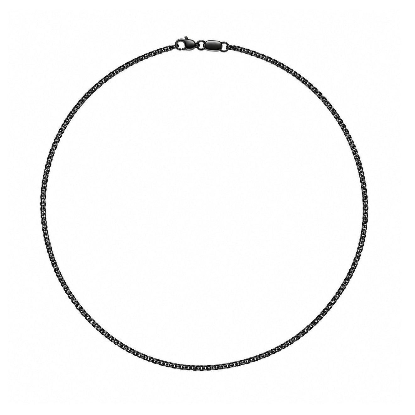 Herrenkette Schwarz, 55 cm