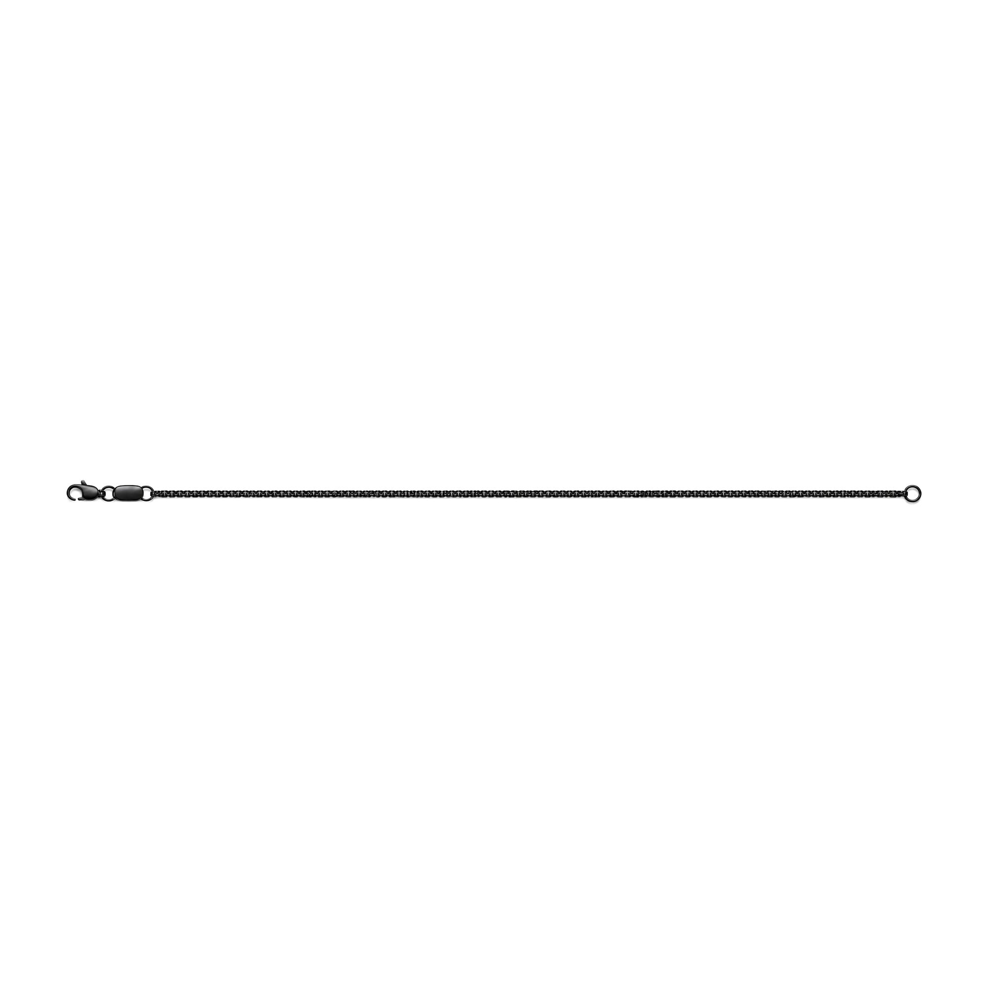 Herrenkette Schwarz, 55 cm