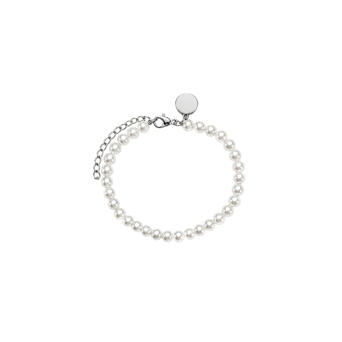 Perlenarmband Silber, Ø 5 mm