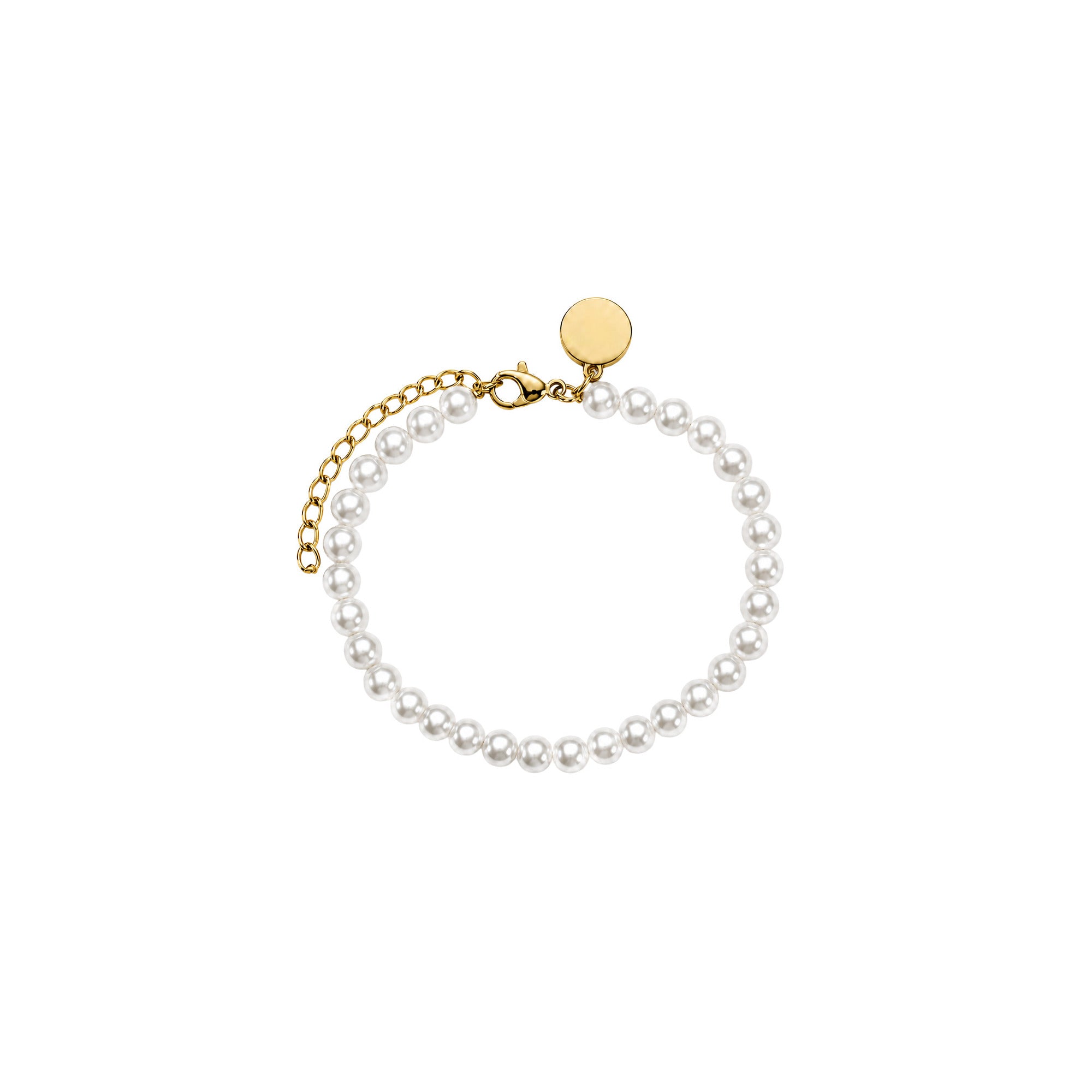 Perlenarmband Gold, M bis XL